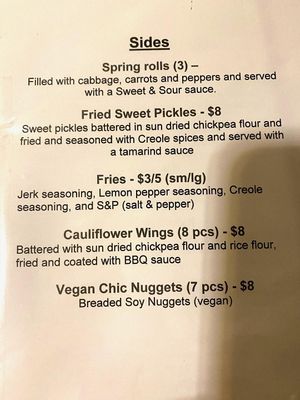 Updated Menu 2 at Govinda's Cafe in Atlanta