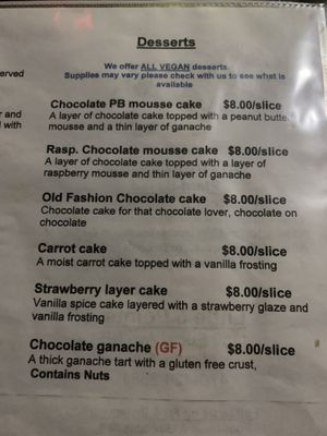 Desserts  at Govinda's Cafe in Atlanta
