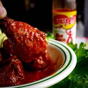 Hot Chicken Wings at Govinda's Cafe in Atlanta