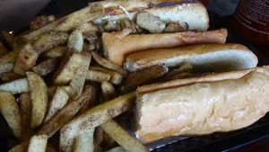 chit sub and Brazilian fries at Govinda's Cafe in Atlanta