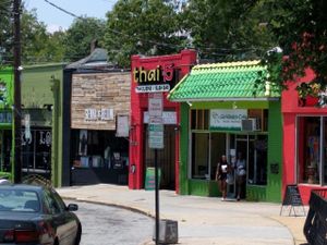 Restaurant exterior at Govinda's Cafe in Atlanta