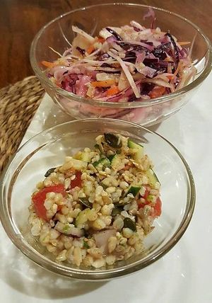 taboulé with buckwheat and vegan salad at Cositasricas in Ibiza