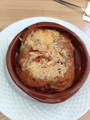 Lasagna at Estacion Quimera in Malaga