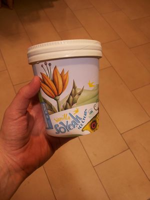 Soy ice cream at denn's Biomarkt - Wehrhahn in Dusseldorf