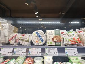 Vegan cheeze at denn's Biomarkt - Wehrhahn in Dusseldorf
