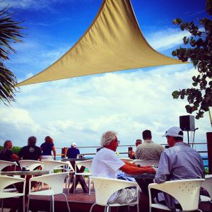 outdoor seating  at Mezzanine in Tulum