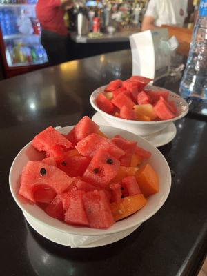 Complimentary fruit breakfast if you stay in their hostel  at ViaVia in Leon