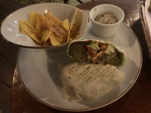 Wrap at Ikaro Cafe in Santa Marta