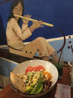 Nice mural at Ikaro Cafe in Santa Marta