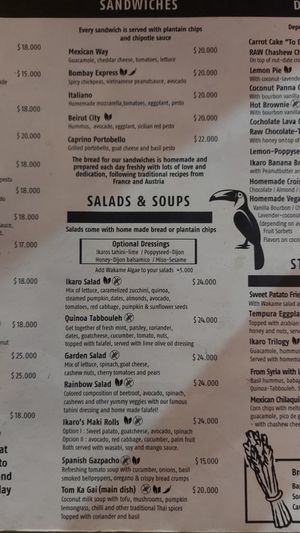 Menú 1 at Ikaro Cafe in Santa Marta