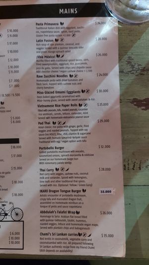 Menú 3 at Ikaro Cafe in Santa Marta