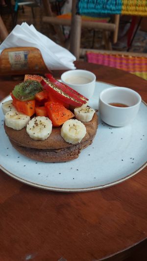 Vegan Pancakes at Ikaro Cafe in Santa Marta
