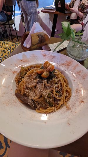 Pasta at Ikaro Cafe in Santa Marta