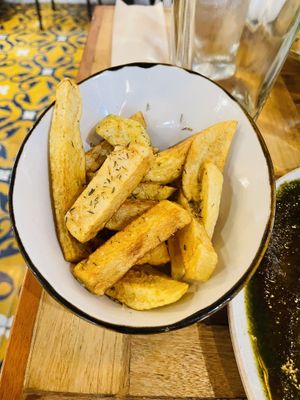 Fries (included with the burger)  at Ikaro Cafe in Santa Marta