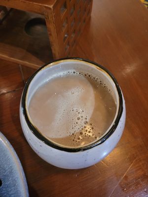 weird tasting chai latte at Ikaro Cafe in Santa Marta