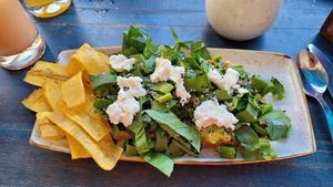 La Leyenda sin huevos (vegetariano) at Ikaro Cafe in Santa Marta