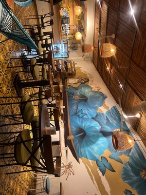 Inside the restaurant   at Ikaro Cafe in Santa Marta