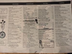 Updated menu 07/2024 at Ikaro Cafe in Santa Marta