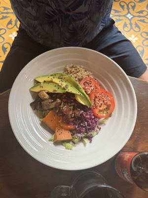 Vegan salad  at Ikaro Cafe in Santa Marta