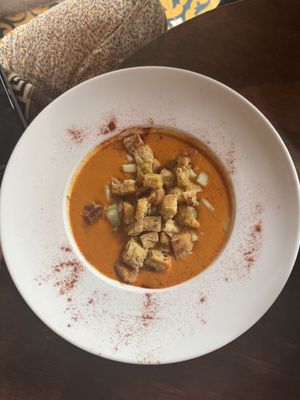 The Gazpacho was INCREDIBLE  at Ikaro Cafe in Santa Marta