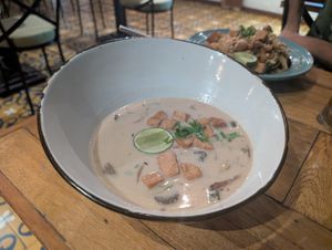 Thai soup at Ikaro Cafe in Santa Marta