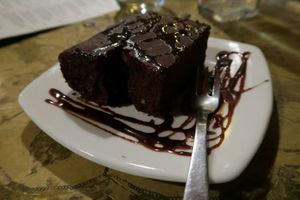 Glutenfree Brownie at Ikaro Cafe in Santa Marta