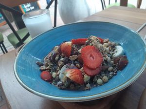 granola at Ikaro Cafe in Santa Marta