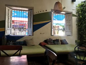Lie down if you want and your hip enough. Might make a mess though on the mattress! at Ikaro Cafe in Santa Marta
