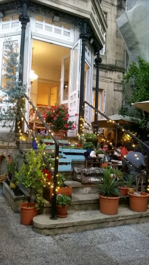 Kafe Botanika at night at Kafe Botanika in San Sebastian