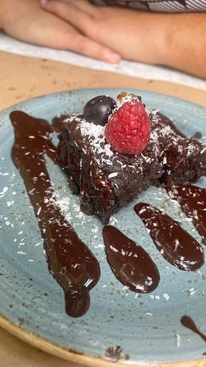 Brownie at Kafe Botanika in San Sebastian