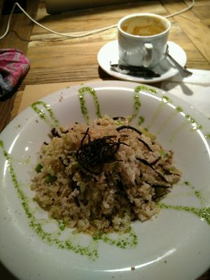 arroz con algae :) at Kafe Botanika in San Sebastian