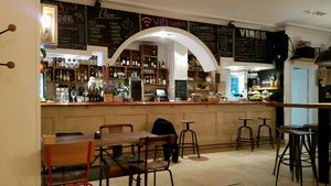 inside bar at Kafe Botanika in San Sebastian