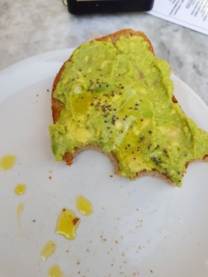 Guacamole on toast at Kafe Botanika in San Sebastian