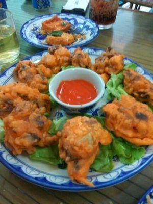 Deep Fried Mushrooms in Batter at Lien Hoa in Da Nang