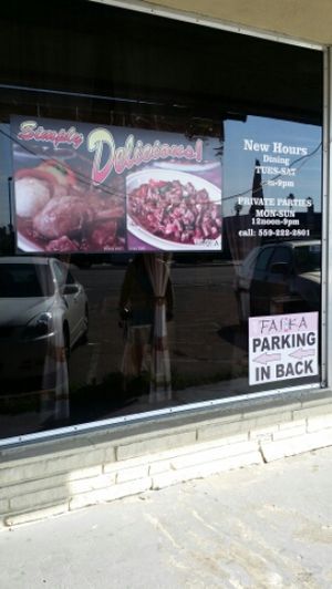 Hours, parking and 2 food pictures  at Fasika in Fresno