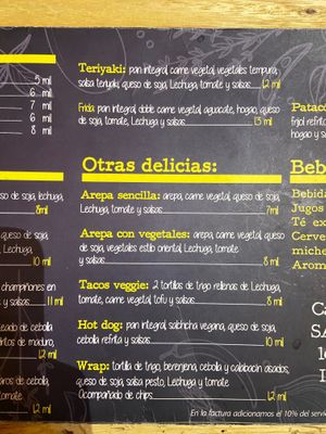 Menu second 1/3th, March 2020 at Flor de Loto in Cali