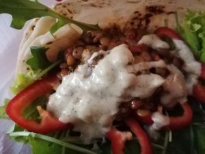 Lentil pocket at Babaghanoush in Pristina