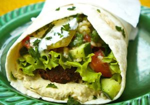 falafel wrap at Babaghanoush in Pristina