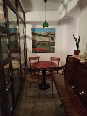 Interior outdoor facing at Babaghanoush in Pristina