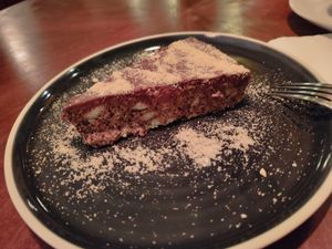 Vegan chocolate orange and popseed cake 🍰 at Babaghanoush in Pristina