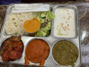 Saag and Manchurian Pakora is vegan and rest items are not vegann  at Prem Sweets and Restaurant in Brampton