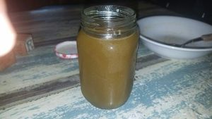 Mango mint drink at Centeno Restaurante Vegetariano in Medellin