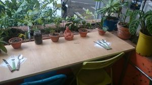 beautifull deco at Centeno Restaurante Vegetariano in Medellin