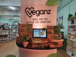 Store window and inside at Vegan Grocery Store in Fitzroy