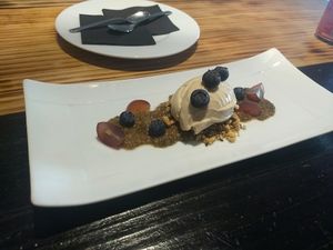 chia coconut dessert at La Isleta de La Vina in Cadiz