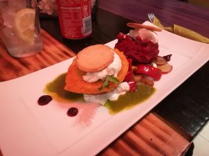 The unique vegan burger - Taste bomb at La Isleta de La Vina in Cadiz