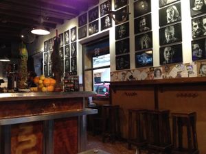 part of the very cosy bar at La Isleta de La Vina in Cadiz