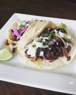 MUSHROOM CARNITAS at River Valley Farmer's Table in Chicago