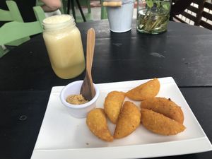 Empanadas  at Chana Plant Based in Medellin