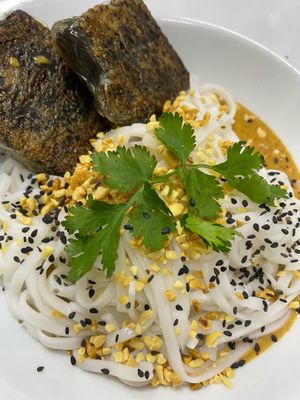 Noodles at Chana Plant Based in Medellin